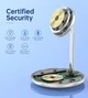 Бездротовий зарядний пристрій Choetech Magnetic 2 in 1 Magnetic Wireless Charging Stand White (T581-F) - зображення 3