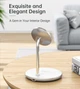 Бездротовий зарядний пристрій Choetech Magnetic 2 in 1 Magnetic Wireless Charging Stand White (T581-F) - зображення 5