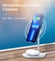 Бездротовий зарядний пристрій Choetech Magnetic 2 in 1 Magnetic Wireless Charging Stand White (T581-F) - зображення 6