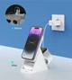 Бездротовий зарядний пристрій Choetech 3 in 1 Desktop Charger Stand White (T600-F) - зображення 7