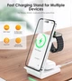 Бездротовий зарядний пристрій Choetech 15W 3 in 1 Wireless Charger Stand for Apple/Samsung Watch White (T608-F) - изображение 5