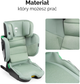 Автокрісло Kidnort Mane DS-010147 100-150 см зелене (5902983631170) - зображення 6