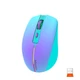 Мышь MEETION BTM002 беспроводная 2.4G+Bluetooth с RGB-подсветкой фиолетовая - изображение 2