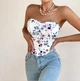 Сексуальный легкий корсет с цветами - белый/фиолетовый S (КОРС-ТОП-КВІТ-БІЛ-ФІО) - изображение 5