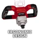 Міксер будівельний акумуляторний Einhell TE-MX 18LI - Solo PXC 18В 0-620об·хв М14 1.9кг без АКБ і ЗП - зображення 4