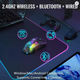 Мышь беспроводная игровая Attack Shark X2 PRO безшумная с зарядной базой 2,4G+Bluetooth Black - изображение 5
