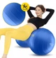 М'яч для фітнесу (арахіс) 4FIZJO Air Ball Peanut 45 x 90 см Anti-Burst Blue (P-5907739312945) - зображення 11