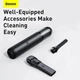 Автомобильный портативный пылесос Baseus A3 Car Vacuum Cleaner 8000 mAh, 135W, 17-45min, 15000Pa, ручной аккумуляторный (CRXCQA3-0A) Black - изображение 13