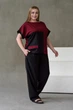 Костюм женский летний Olis-style Кетлин 56 Черно-Бордовой (ROZ6601061369) - изображение 4