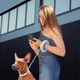 Повідець-рулетка для собак WAUDOG R-leash, кругла, XS-M, до 40 кг, 2,9 м, світловідбиваюча стрічка блакитний - зображення 7