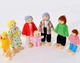 Набор кукольной деревянной семьи для игрового домика, 7 шт - изображение 3