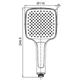 Лійка для душу KOER KP-0402-01, 3 функції (Колір хром) (KR4983) - изображение 2
