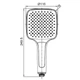 Лейка для душа Koer KP-0402-05 (3 функции) (KR4985) - изображение 2