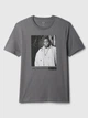 Футболка хлопковая длинная мужская GAP Biggie Graphic T-Shirt 265557835 M Серая (4826241296600) - изображение 2