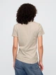Футболка хлопковая женская GAP Logo 75983425 XS Бежевая (4826241296653) - изображение 2