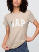 Футболка хлопковая женская GAP Logo 75983425 XS Бежевая (4826241296653) - изображение 4