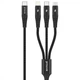 Кабель Proove Hydra 3 in1 Type-C + Micro USB + Lightning (1m) black - изображение 1