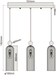 Lampa wisząca Light Prestige Piega 3 3xE14 Smoked (LP-939/3L smoked) - obraz 3
