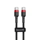 Кабель Baseus Cafule Type-C to Type-C PD 2.0 60W (1m) black/red - изображение 3