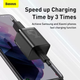 Сетевое зарядное устройство 25W Baseus Super Si Quick Charger Быстрая зарядка 1C QC3.0+PD3.0 Type-C 3A + кабель Baseus Type-C to Type-C 3A 1м TZCCSUP-L01 Black - изображение 7