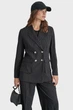 Жіночий чорний блейзер у смужку DKNY M D2G4A213 - изображение 1