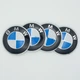 Наклейки на колпачки заглушки для дисков BMW (чёрный+синий) 56 мм - изображение 1
