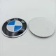 Наклейки на колпачки заглушки для дисков BMW (чёрный+синий) 56 мм - изображение 2