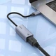 Сітковий адаптер HOCO UA37 Type-C ethernet adapter (1000 Mbps) Metal Gray (6942007647281) - зображення 5