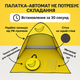 Пляжный тент палатка 2-х местная автоматическая (желтый банан) 155x165x110 - изображение 3