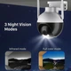 Уличная видеокамера 360 6 МП IP поворотная CAMERA Ap ICSEE 6 mp поворотная для улицы и дома с ночной съемкой - изображение 7