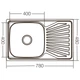 Мойка для кухни ZERIX Z7848-08-180D (Decor) (ZX1605) - изображение 2