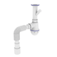 Сифон для кухни Zerix SK-01-B 1 1/2"x40 с литым выпуском и отводом для стиральной машины ZX4951 - изображение 1