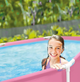 Каркасний басейн Intex Metal Frame 244x76 см розовый (IND-28290) - изображение 9