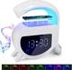 Беспроводной светильник Bluetooth колонка G Smart Light Sound Machine, аккумуляторный RGB ночник с беспроводной зарядкой, часами и будильником Белый SLM-61-White - изображение 5