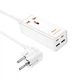 Сетевой удлинитель HOCO AC10A Barry PD65W GaN с 2 USB-C, 2 USB-A и 1 розеткой 220В, белый, 1.5м - изображение 2