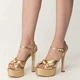 Женские босоножки кожаные Michael Kors 986596494 40 Золотистые (1159833724) - изображение 2