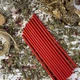 Тонкі воскові свічки - Червоні 20 см (20 шт/упаковка) - зображення 1