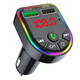 FM-модулятор Bluetooth V5.0+EDR чорний Havit HV-FM810BT - изображение 1