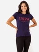 Футболка хлопковая женская U.S. Polo Assn 215847-1D00A(EVENING BLUE) XS Темно-синяя (786660492613) - изображение 1