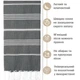 Пляжное полотенце пештемаль для пляжа отпуска пикника 100х180 см peshtemal Anthracite в хамам баню басейн антрацит - изображение 5