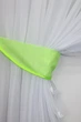 Кухонные шторки VR-Textil № 076к "Дуэт" с подвязками салатовый с белым 280х170 см (50-151) - изображение 4
