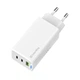 Мережевий зарядний пристрій ColorWay GaN Mini 65W PD Port PPS USB (USB-2C1A) White (CW-CHS058PD-WT) - зображення 5