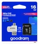 Карта памяти MicroSDHC 16GB UHS-I Class 10 Goodram + SD-adapter + OTG Card reader (M1A4-0160R12) - изображение 3