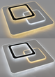 Керована світлодіодна LED люстра Esllse UNIVERSE 85W S ON/OFF "три квадрати" 450х450х51мм біла + чорна 5600Lm - зображення 8
