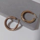 Сережки кільця широкі масивні BS022 DeKolie золотий - изображение 6