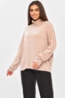 Кофта женская однотонная бежевого цвета Fashion размер 48-50 (203204) - изображение 1