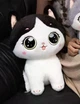 Мягкая плюшевая игрушка котик 35 см с большими глазами черно-белый (9102) - изображение 3