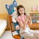 Мягкая плюшевая игрушка онимашка кот акула 135 см с большими глазами синий (9110) - изображение 7