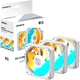 Вентилятор GIGABYTE EZ CHAIN RVS FAN 120 3-Pack White (GP-GBT EZRVSFAN1203 ICE) - изображение 6