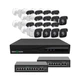 Комплект відеоспостереження GreenVision GV-IP-K-W88/16 5MP на 16 камер IP відеореєстратор комутатор 2шт - зображення 1